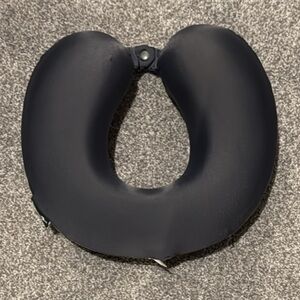 Matte Black Travel Pillow with Memory Foam Comfort